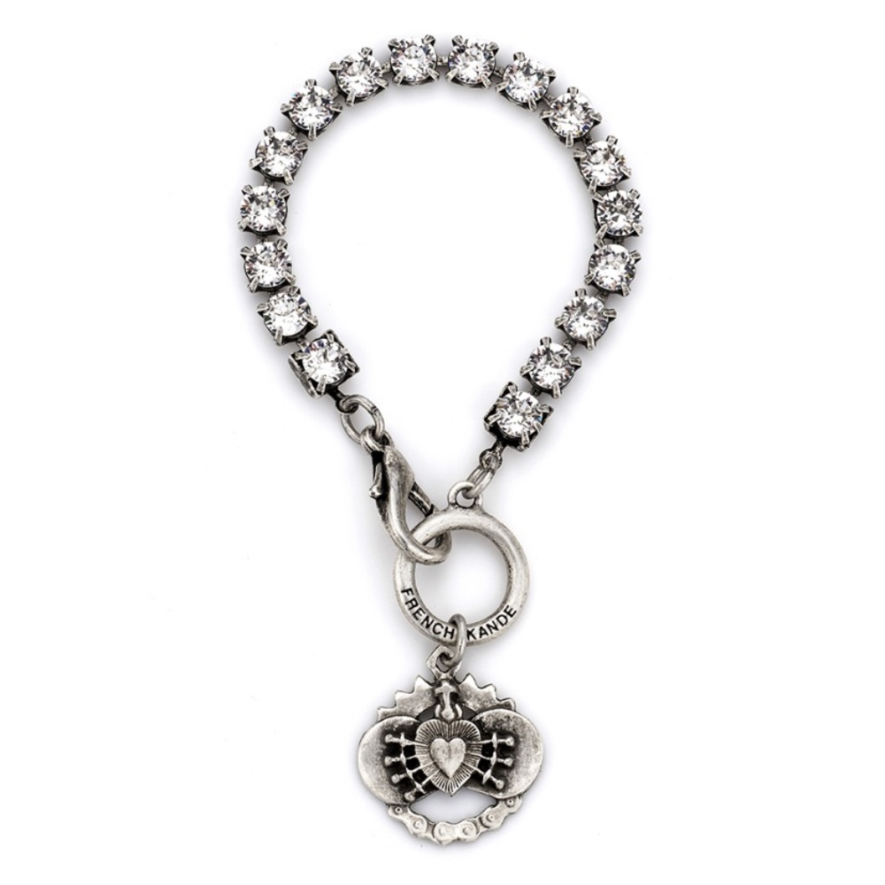 FRENCH KANDE SWAROVSKI W/ IMMACULATE HEART PENDANT